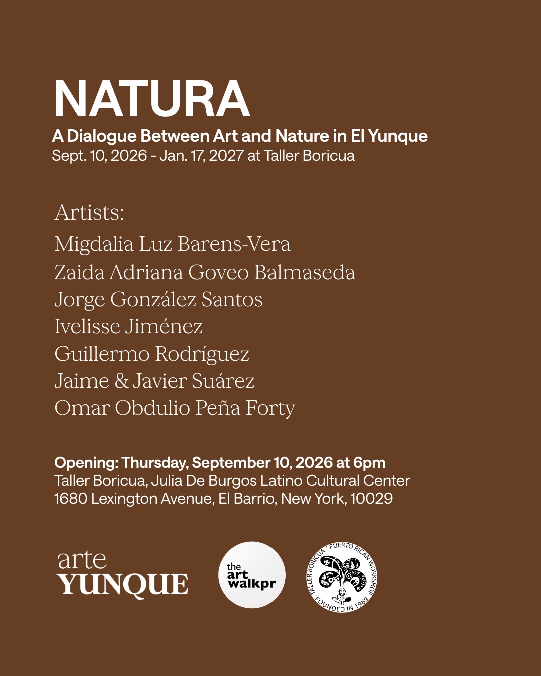 NATURA X Taller Boricua by ArteYUNQUE